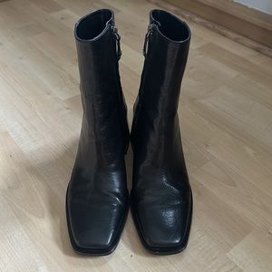 SAM EDELMAN Winnie Block Heel Booties (Women) leather upper. Slightly used.